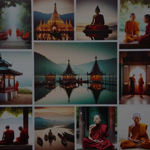 Quelles locations offrent des séances de méditation avec des moines bouddhistes en Birmanie?