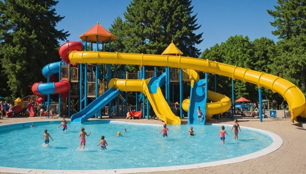 Découvrez le parc aquatique du camping à saint-julien-des-landes